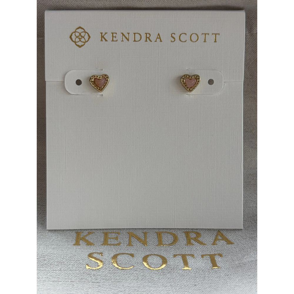 Kendra Scot Pink Heart Earrings